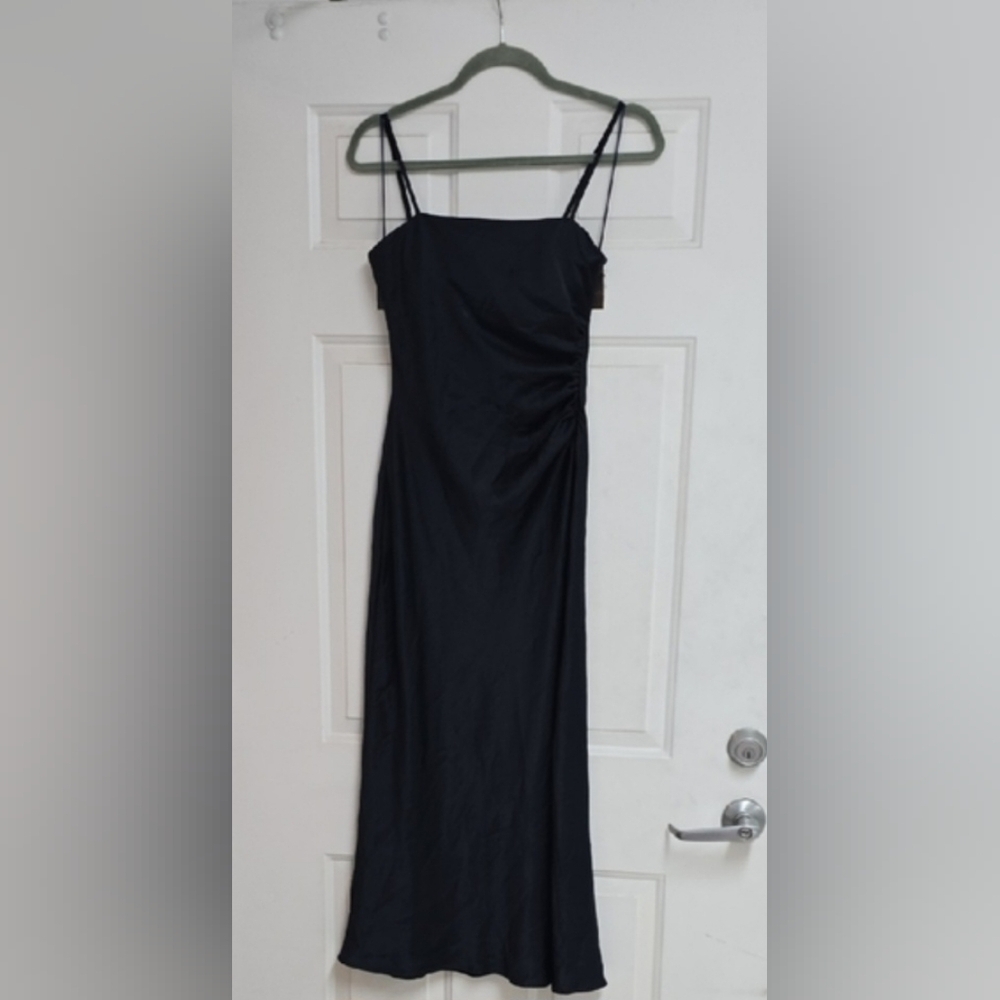 House of Harlow 1960 Satin Slip Dress Blue